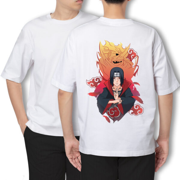 Pure Cotton Anime Printed Oversized Itachi Uchiha t-shirt - Image 9
