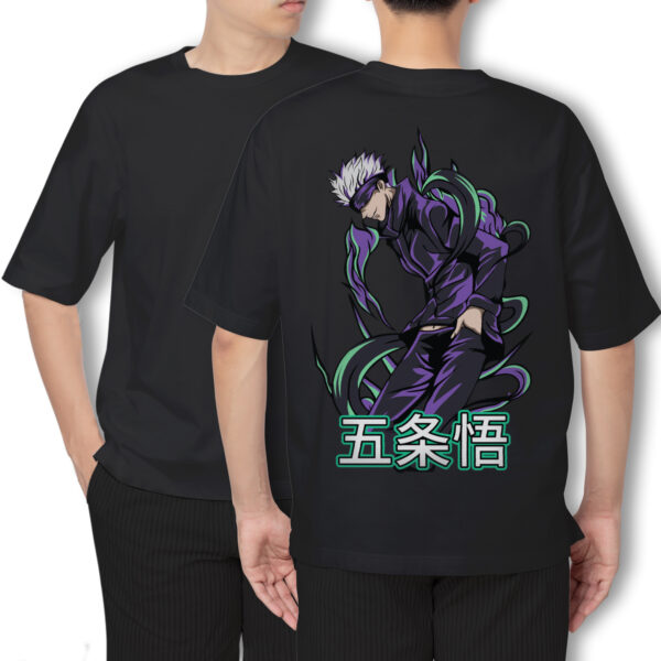 Pure Cotton Satoru Gojo Printed Oversized t-shirt - Image 3