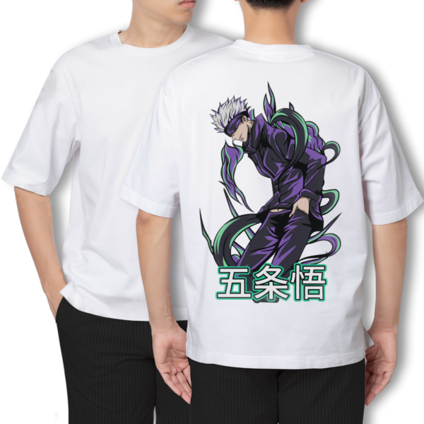 Pure Cotton Satoru Gojo Printed Oversized t-shirt - Image 9