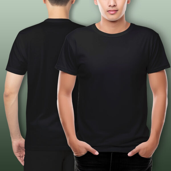 Pure Cotton Regular Fit Plain T-Shirt - Image 3