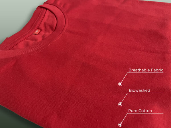 Pure Cotton Regular Fit Plain T-Shirt - Image 12