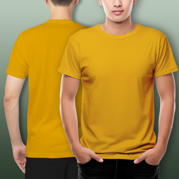 Pure Cotton Regular Fit Plain T-Shirt - Image 14