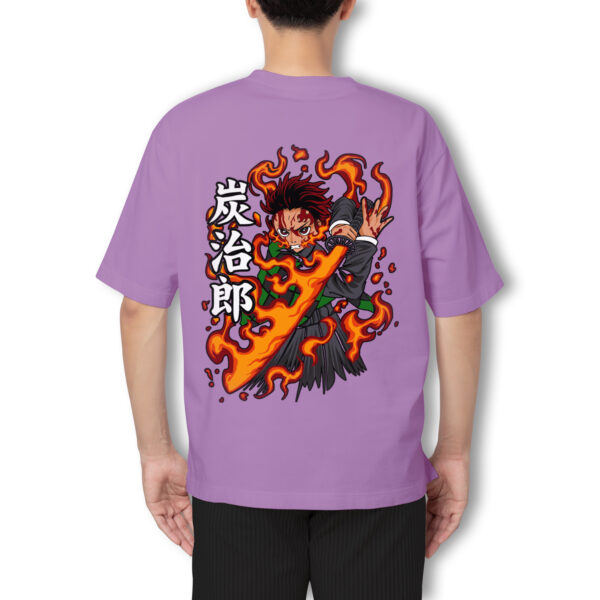 Pure Cotton Tanjiro Kamado Printed Oversized t-shirt - Image 3