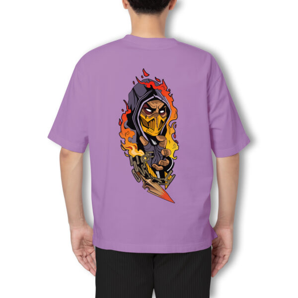 Pure Cotton Mortal Kombat-Scorpion Printed Oversized t-shirt - Image 5