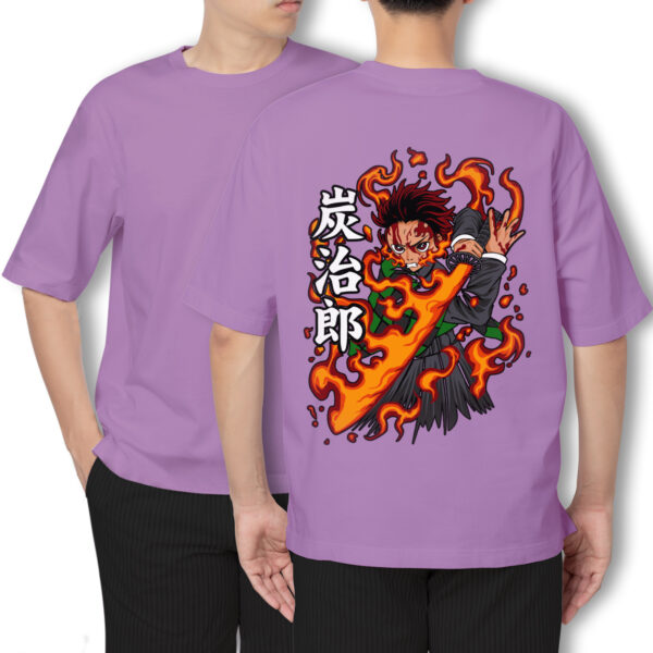 Pure Cotton Tanjiro Kamado Printed Oversized t-shirt - Image 4