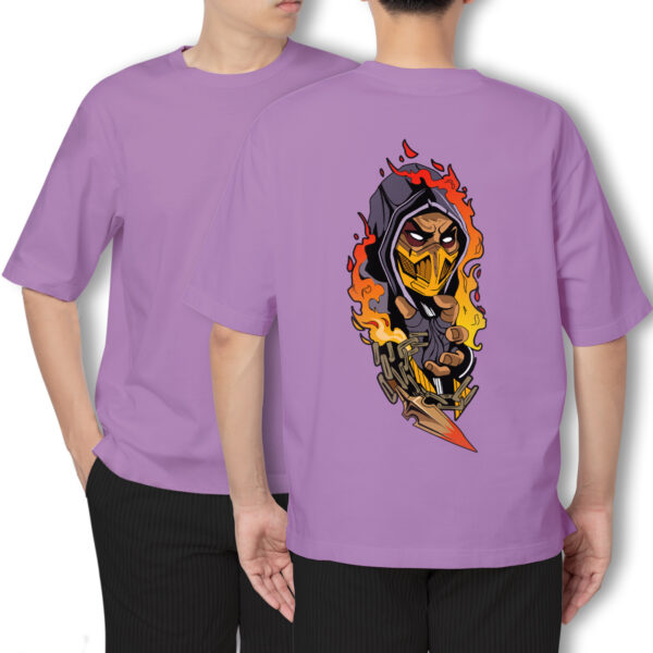 Pure Cotton Mortal Kombat-Scorpion Printed Oversized t-shirt - Image 6