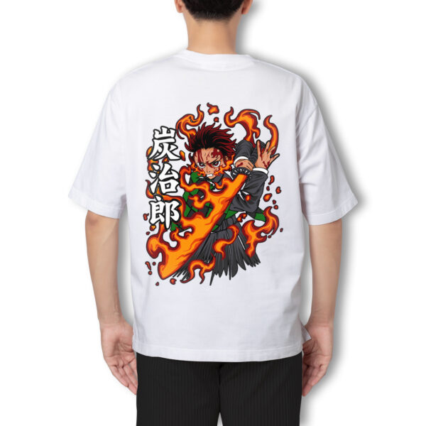 Pure Cotton Tanjiro Kamado Printed Oversized t-shirt - Image 5