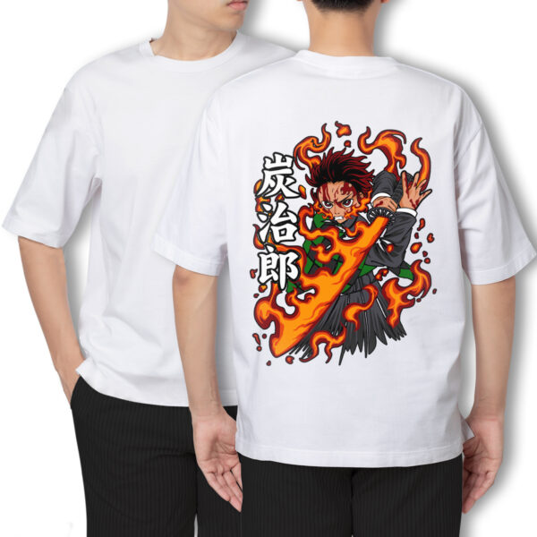 Pure Cotton Tanjiro Kamado Printed Oversized t-shirt - Image 6
