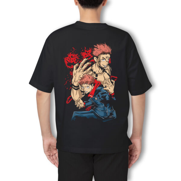 Pure Cotton Jujutsu Kaisen -Yuji & Sukuna Printed Oversized t-shirt