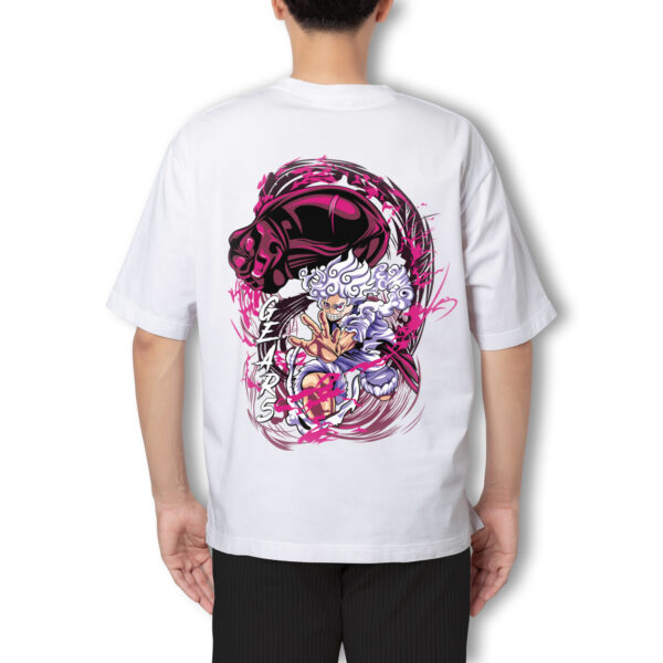 Pure Cotton D. Luffy Gear-5 Printed Oversized t-shirt - Image 3